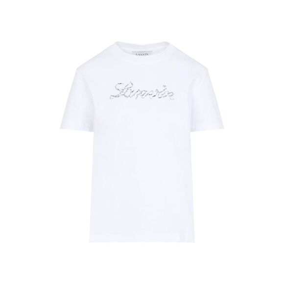 Lanvin Embroidered Script Logo T-Shirt Women